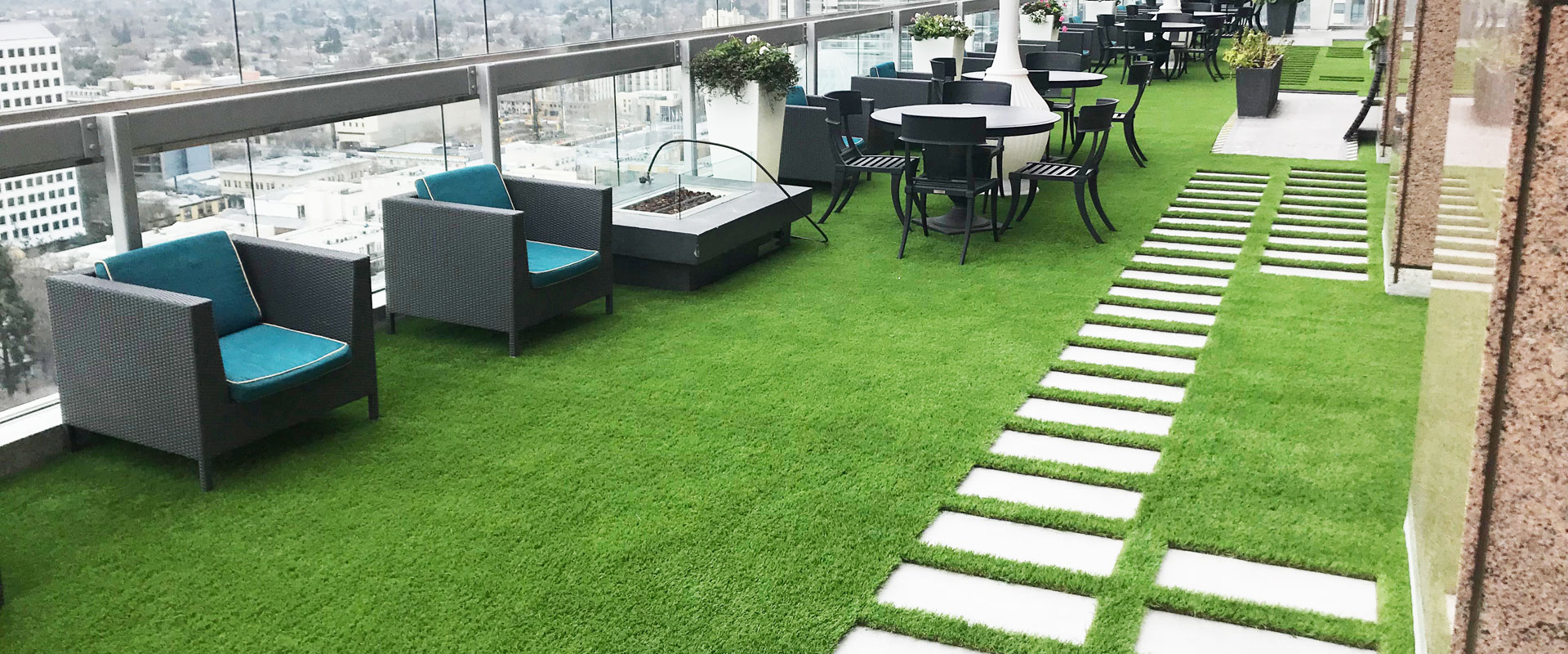 Artificial Grass patio 