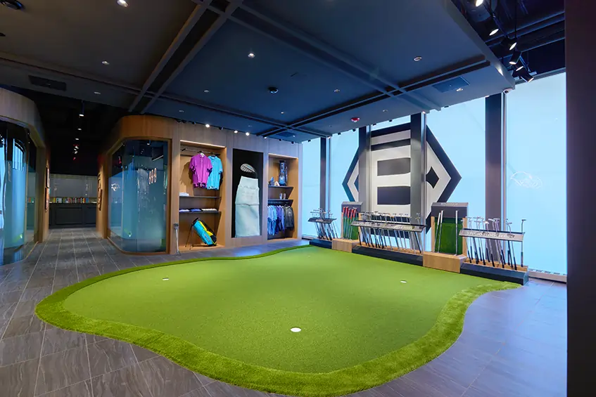 Indoor putting greens for stores from SYNLawn