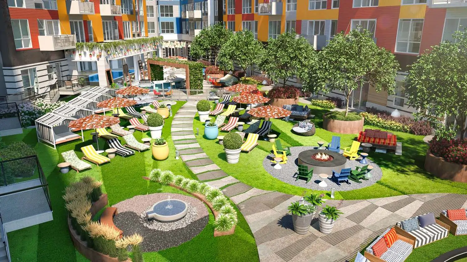 SYNLawn artificial grass apartment lawn