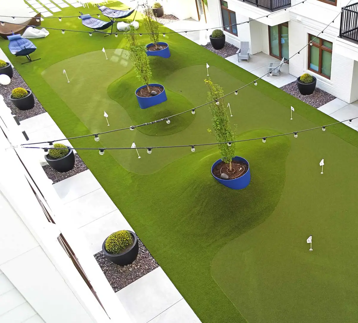 Artificial grass golf green installed by SYNLawn