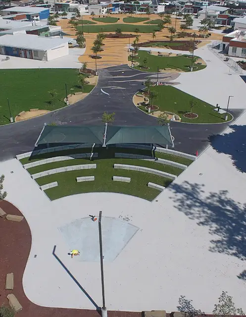 Artificial grass government building installation from SYNLawn