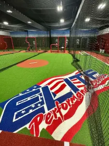 SYNLawn artificial grass batting cage practice facility at Elite Performance Clovis California-6